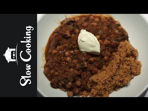 A Slow Cooker Lamb Tagine With Fresh Apricots And Chickpeas