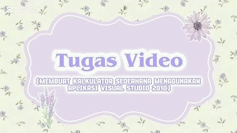 Aplikasi Kalkulator Sederhana || Pemrograman Visual.Net