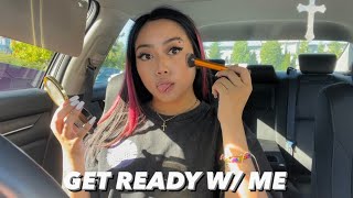 GRWM IN MY CAR FOR WORK