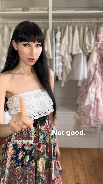 How to style a vintage midi skirt as a dress #shorts