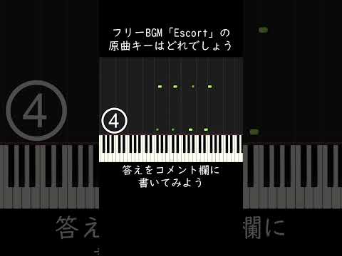 フリーBGM Escort の原曲キーはどれでしょう Shorts