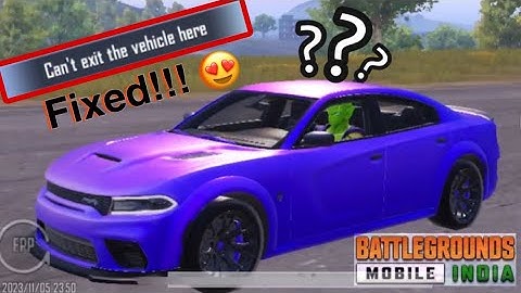 BGMI || “Can’t exit the vehicle here” Problem Fixed 😍 ||