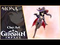 Genshin Impact " Mona " clay art tutorial !!