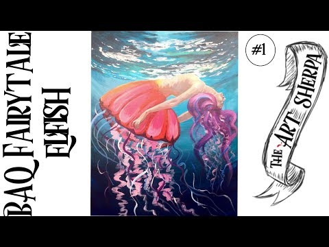 BAQ Elfish acrylic painting tutorial for  step by step part 1