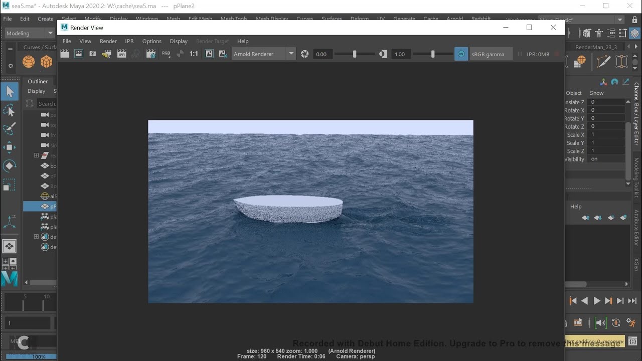 Maya Ocean using BOSS - YouTube