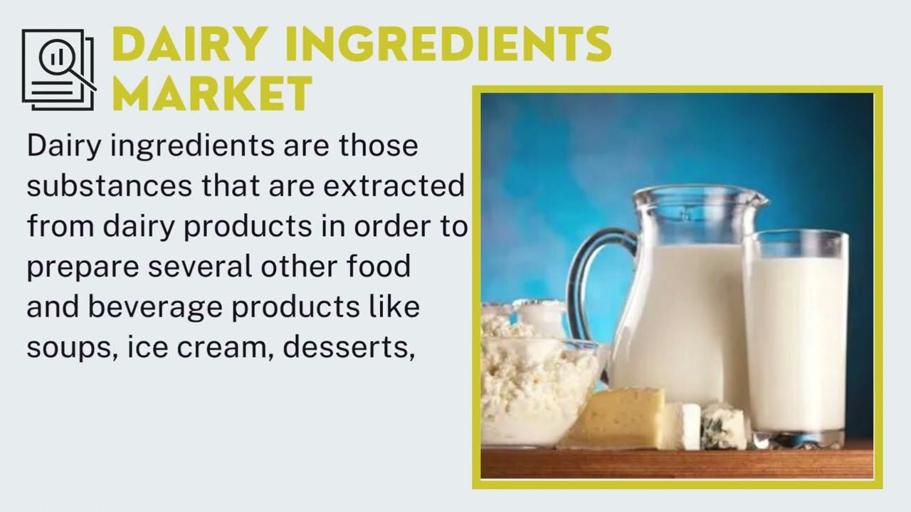 Dairy Ingredients Market 2022 | Industry Data Analytics | IDA
