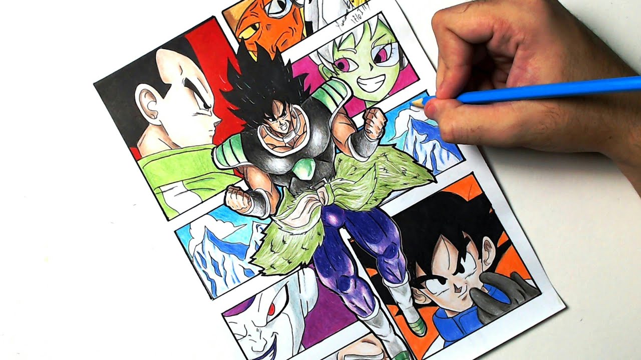 Goku,Vegeta e Broly do Livro de colorir - Daiko O Saiyajin