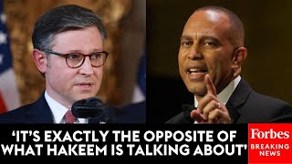 'Absolutely Absurd': Mike Johnson Calls Out Hakeem Jeffries' Claim That CR Will Gut Healthcare