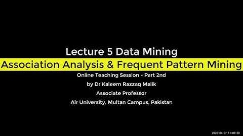 5 - DM Lecture - Mining Frequent Patterns - Part 2