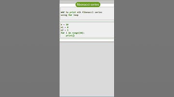 fibonacci series using for loop| for loop in python #shorts  #python #ytshorts
