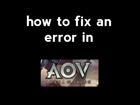 How to fix an error in sign in AOV