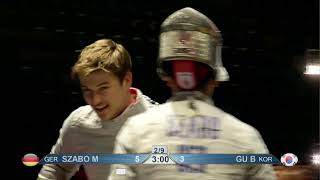 Tbilisi 2022 Sabre Team Men Piste Podium P1 KOR vs GER