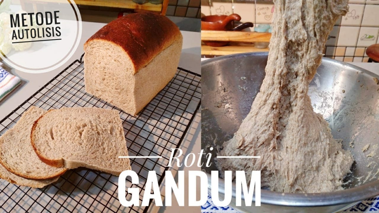 Roti Tawar 100% Gandum. Metode Autolisis. Lembut, Wangi, Lebih Cepat Elastis. | Whole Wheat Bread. Roti Tawar 100% Gandum. Metode Autolisis. Lembut, Wangi, Lebih Cepat Elastis. | Whole Wheat Bread.
