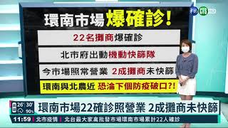 環南市場22確診照營業 2成攤商未快篩|華視新聞 20210623
