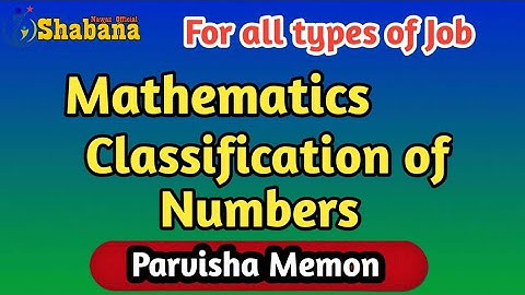 Classification of Numbers/Mathematics/PST-JEST paper/Parvisha Memon/Shabana Nawaz Official