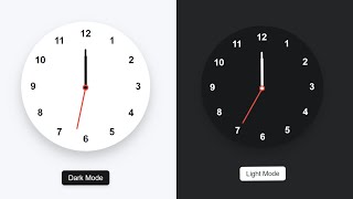Clock With Dark & Light Mode In JavaScript || Step By Step Tutorial