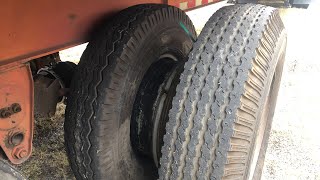 Changing a truck tire 10.00-20