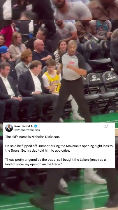 Young Luka Doncic Fan APOLOGIZES To Mavs Owner For Flipping Him Off