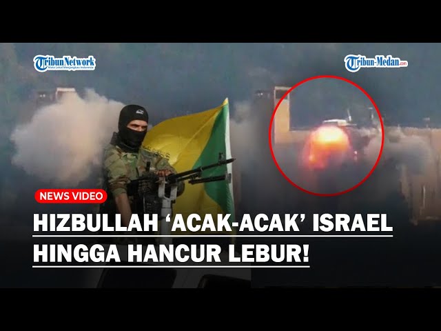 BABAT HABIS ZIONIS, Hizbullah Tanpa Henti Gempur Markas Israel di Perbatasan dengan Rentetan Roket! class=