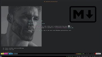 Create Markdown presentation in terminal with mdp