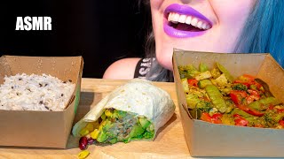 ASMR: AVOCADO BURRITO & THAI YELLOW CURRY | Take Out Food 🌮 ~ Relaxing Eating Sounds [No Talking|V]😻