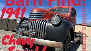 New Inventory! Barn Find 1941 Chevy Truck!  Awesome Project! SOLID! Farm Fresh!