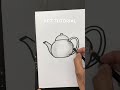 رسم ابريق شاي بالتظليل