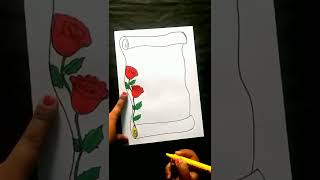 Trendy flower border design|a4 paper border designs for school projects #Trendy #shorts #shortvideo