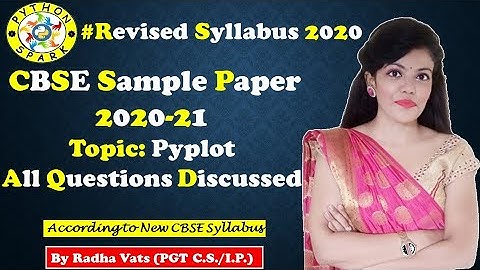 IP class 12th sample paper Discussed | Pyplot questions with answer| CBSE 2020-21