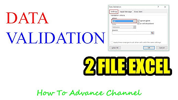 Tạo Danh Sách Sổ Xuống Từ 2 File Excel | Data Validation From 2 File Excel