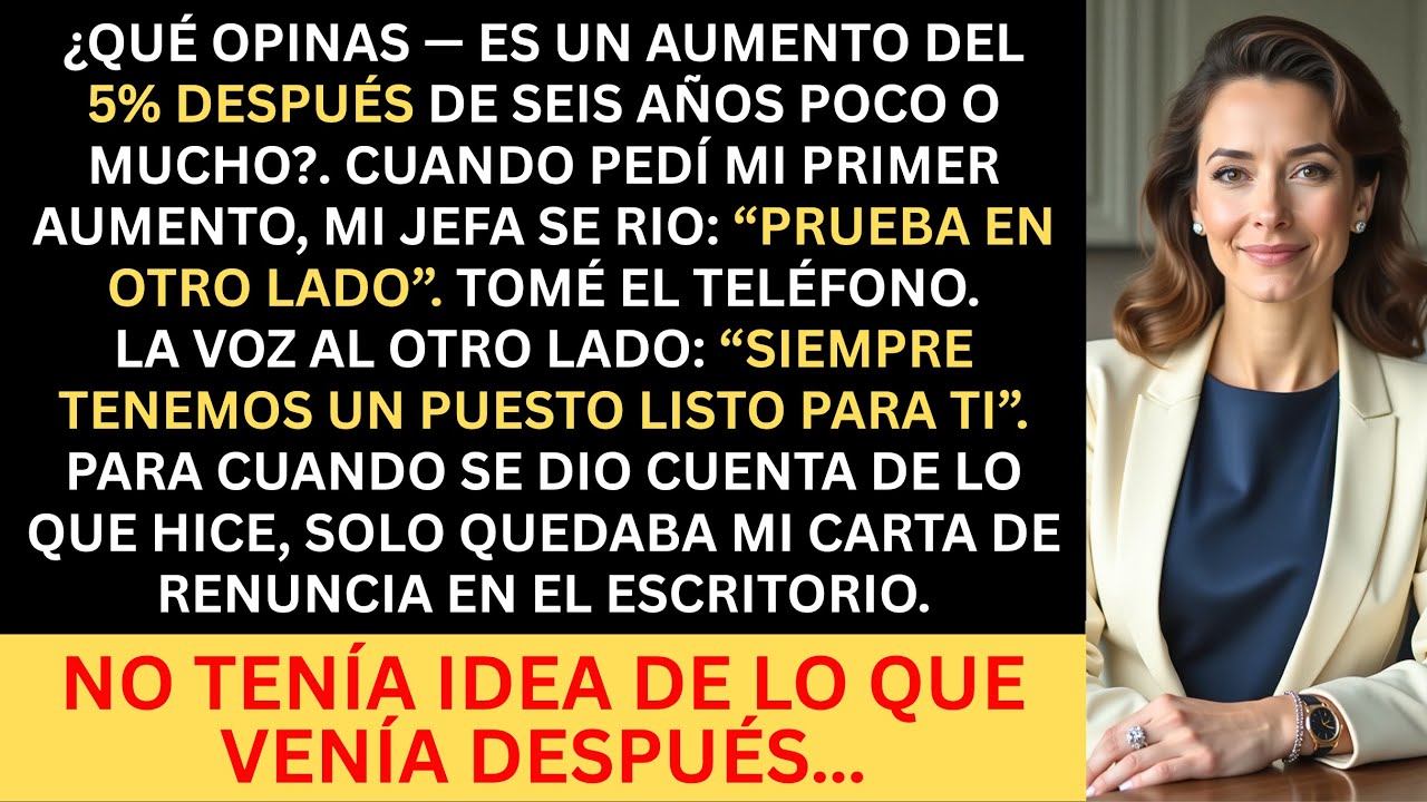 Mi Jefa Se Burló de Mi Petición de un 5% de Aumento — Mi Renuncia Fue Solo el Principio.