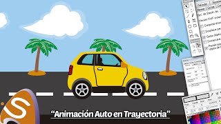 Animacion de Auto en Trayectoria en Swish Max.