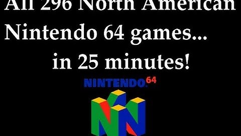 Every Nintendo 64 Game in One Video