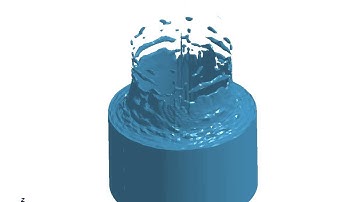 Simulation drop a ball in the water in ls-dyna