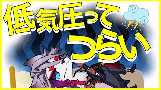 【雑談】低気圧はずっと敵【洗濯ものとかする】