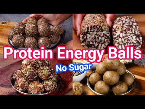 No Sugar Protein Energy Barfi  Laddu Balls - Healthy  Tasty Desserts  Protein Packed Energy Bars