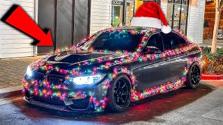 WRAPPING MY CAR WITH CHRISTMAS LIGHTS (gone wrong..)