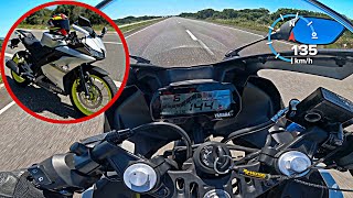 MEU TOP SPEED YAMAHA R15 2024 - ANDA MAIS QUE FZ-25 E SE APROXIMA DA CB 300F