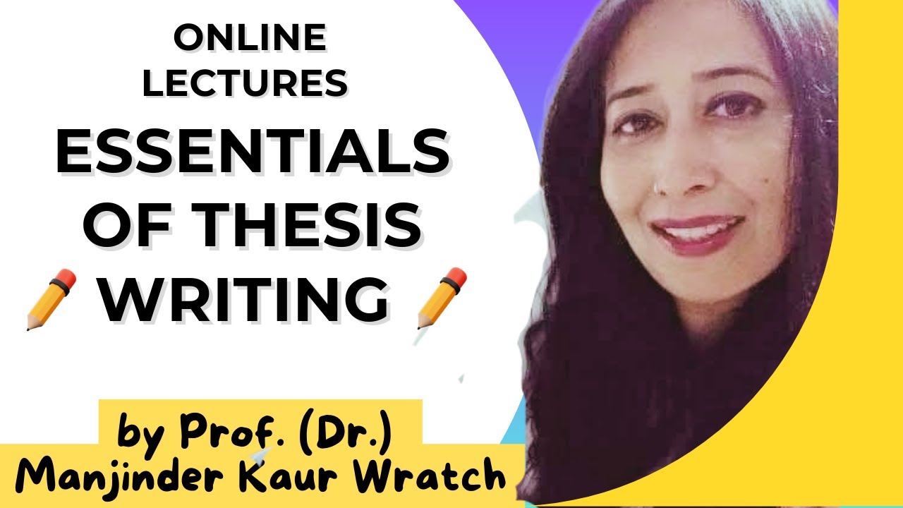 Lecture 8: Essentials of Thesis Writing on Formatting