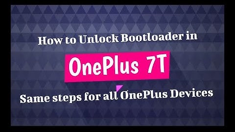 How To Unlock Bootloader of OnePlus devices ( Oneplus 7T )