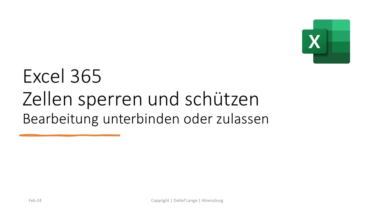 Excel 365 Zellen sperren und schützen