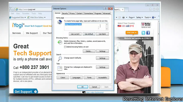 Internet Explorer® 9: How to reset settings on Windows® 7