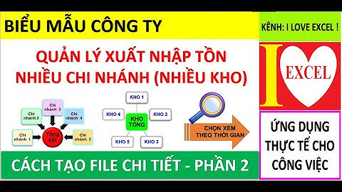 BẢNG QUẢN LÝ XUẤT NHẬP TỒN CHO NHIỀU KHO (NHIỀU CHI NHÁNH) - PHẦN 2 - ILOVEEXCEL!