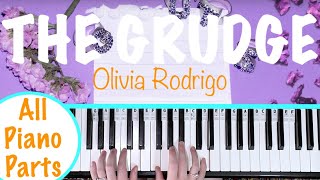 how to play THE GRUDGE - Olivia Rodrigo Piano Tutorial [chords accompaniment]
