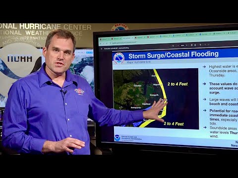 Morning update on Hurricane Erin from the NHC in Miami, FL (August 19, 2025)