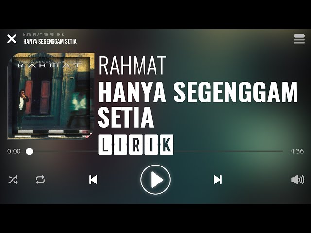 Rahmat - Hanya Segenggam Setia [Lirik] class=