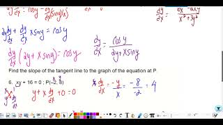 Famous Implicit Differentiation and Related Rates Test Review Profile