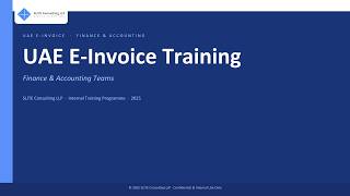 UAE E-Invoice for Finance