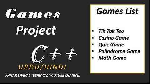 Multiple Games In One Project C++ Projects With Source Code C++ Mini Projects For Beginners C++ Urdu