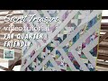 Strip Pieced Fat Quarter Friendly Pattern with Half Square Triangles - Secret Treasure